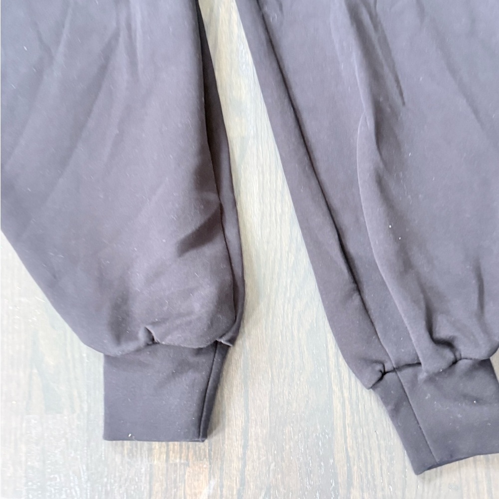 Off-Shoulder Black Jogger Jumpsuit - Picture 6 of 9